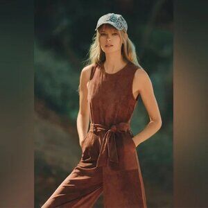 Anthropologie Suede Jumpsuit Size XS